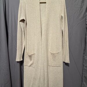 Women's Cream Open Front Sweater